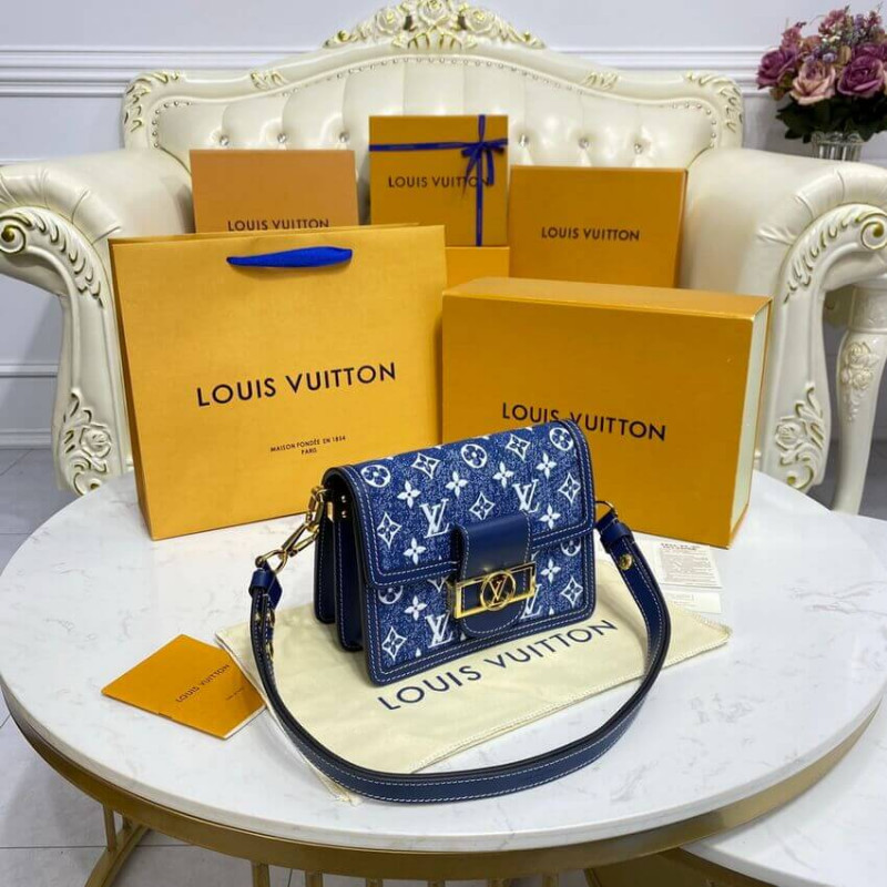 Replica Louis Vuitton Monogram Denim Mini Dauphine M59716