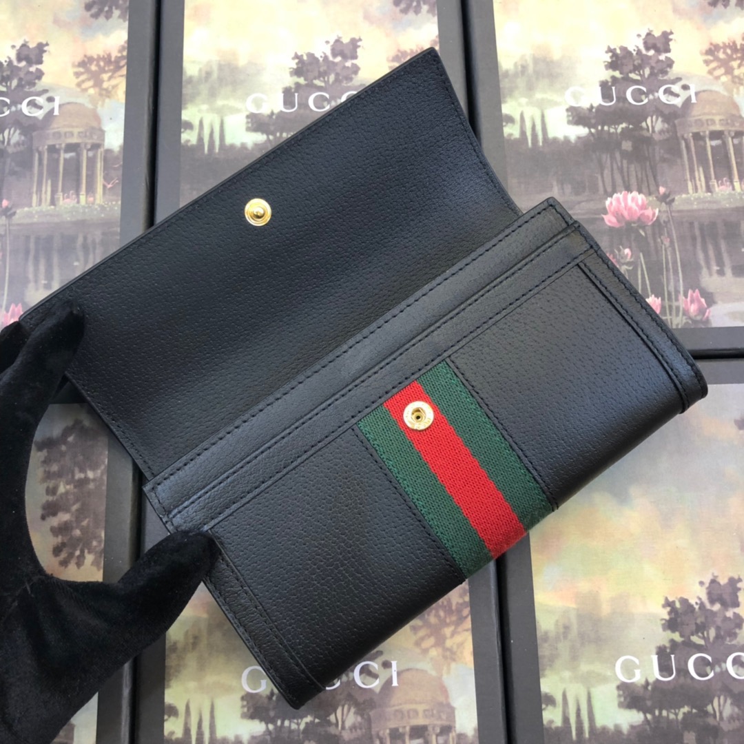 Replica Gucci Aaa-Ophidia Continental Wallet Black