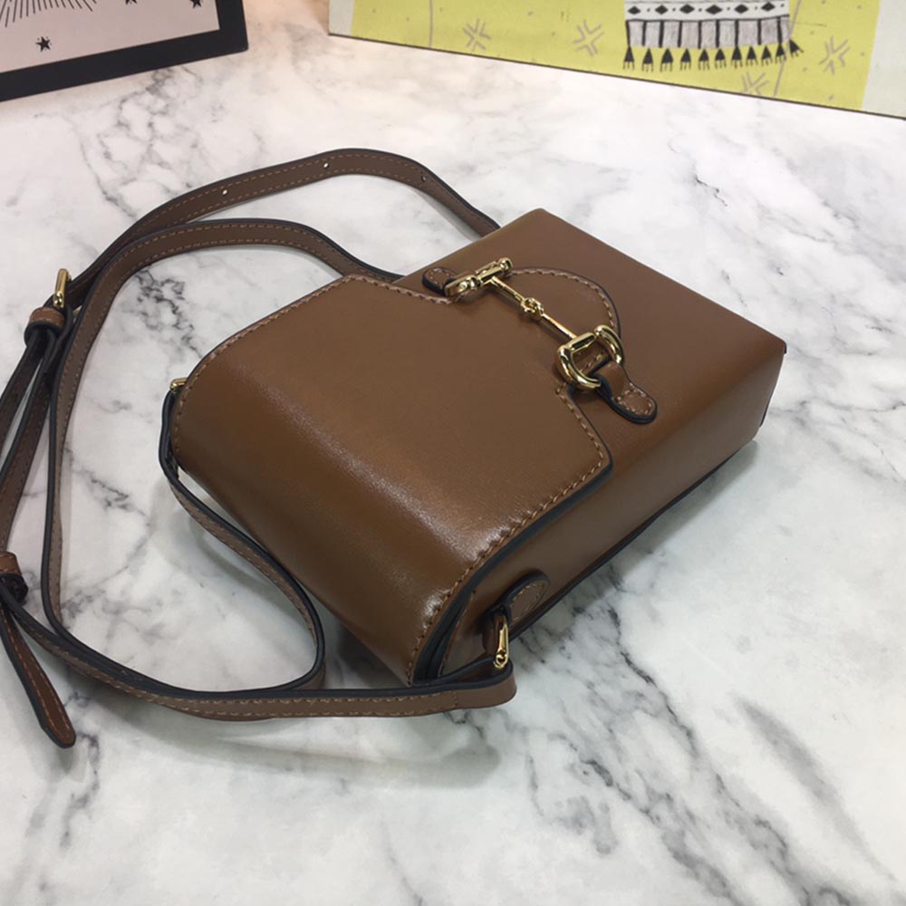 Replica Gucci Horsebit 1955 Mini Bag 625615 Blk/Red/Brown