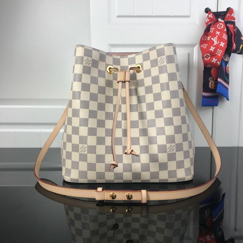 Replica Louis Vuitton Neonoe Mm M44022 White Plaid