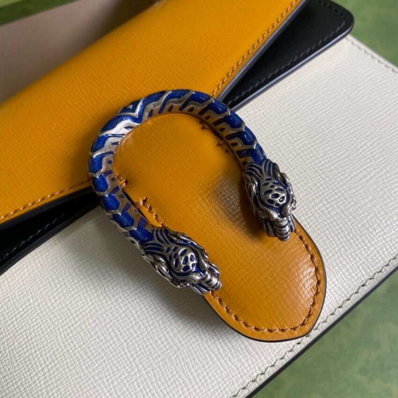 Replica Gucci Dionysus Mini Bag 421970 Orange White Leather