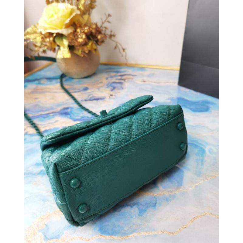 Replica Chanel Mini Coco Handle Ultra Matte Bag In Grained Calfskin As2215