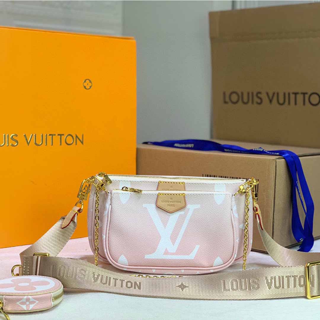 Replica Louis Vuitton Multi Pochette Accessoires-M57634 Pink/Blue
