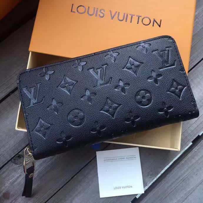 Replica Louis Vuitton Supple Monogram Empreinte Leather Zippy Wallet