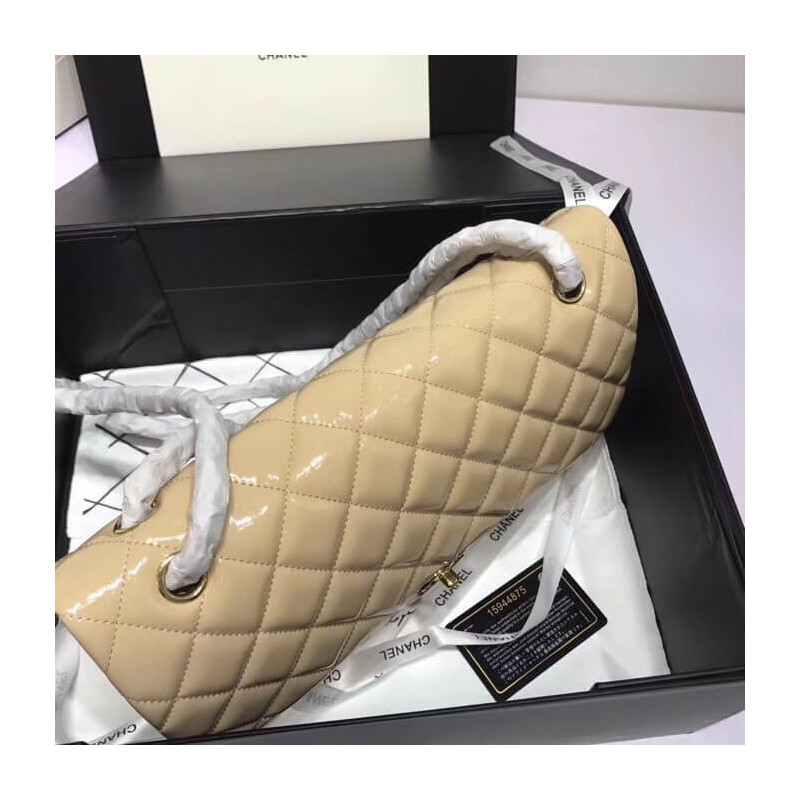 Replica Chanel Pantent Leather 30Cm Classic Flap Bag A1113