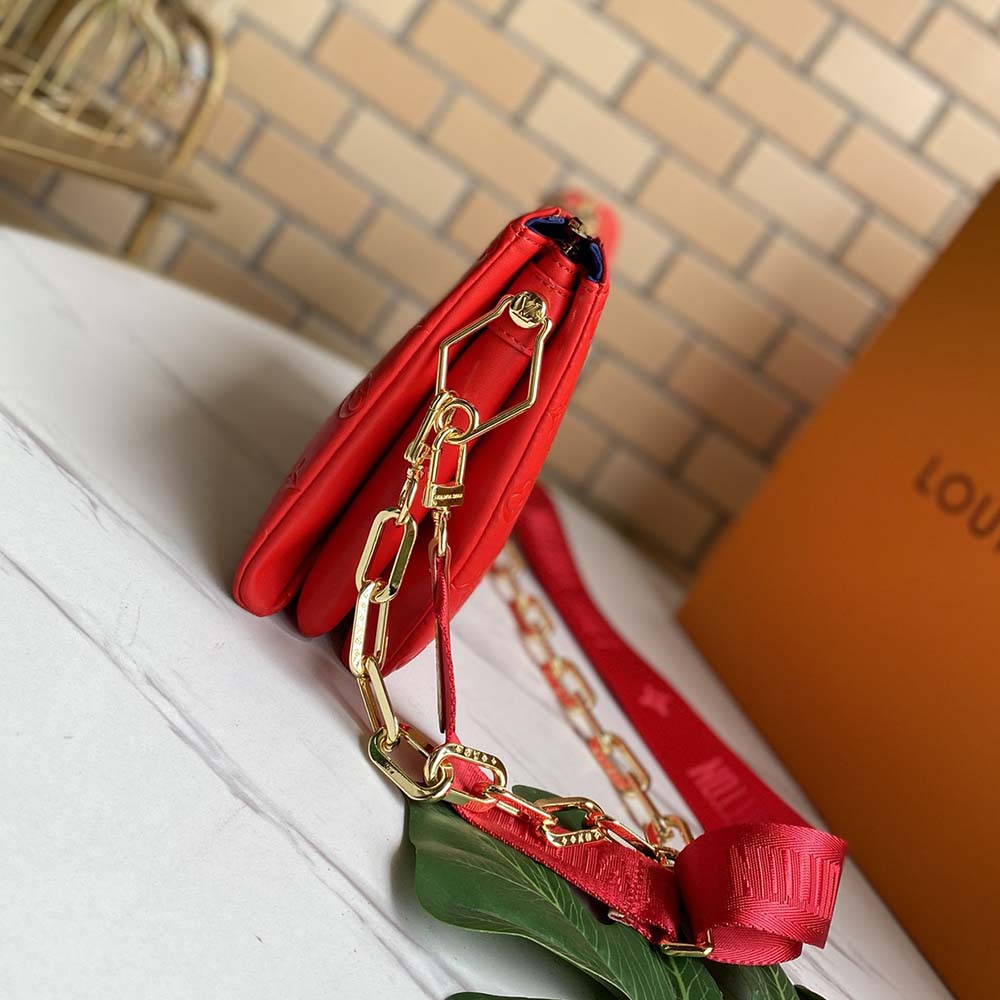 Replica Louis Vuitton Coussin Pm M57790 Black/White/Red