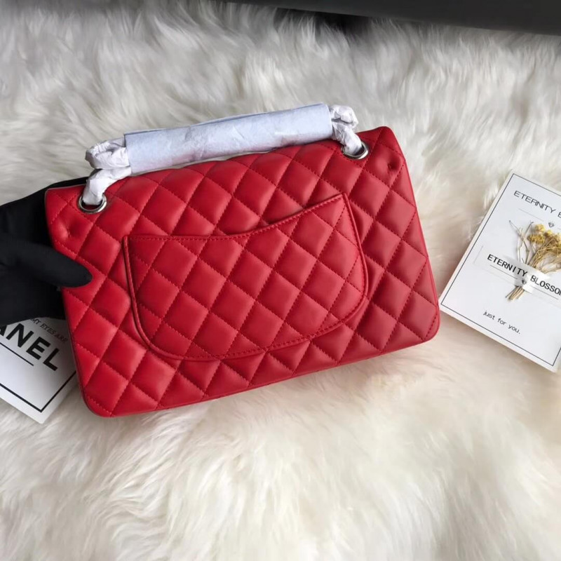 Replica Chanel 1112 Red Medium Size 2.55 Lambskin Leather Flap Bag