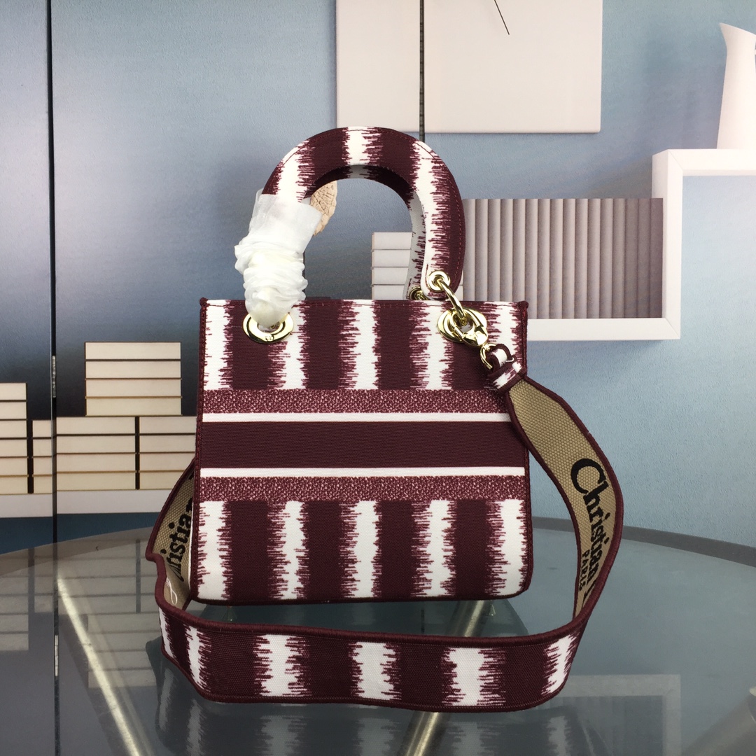 Replica Dior Medium Lady D-Lite Bag Blue/Red/O