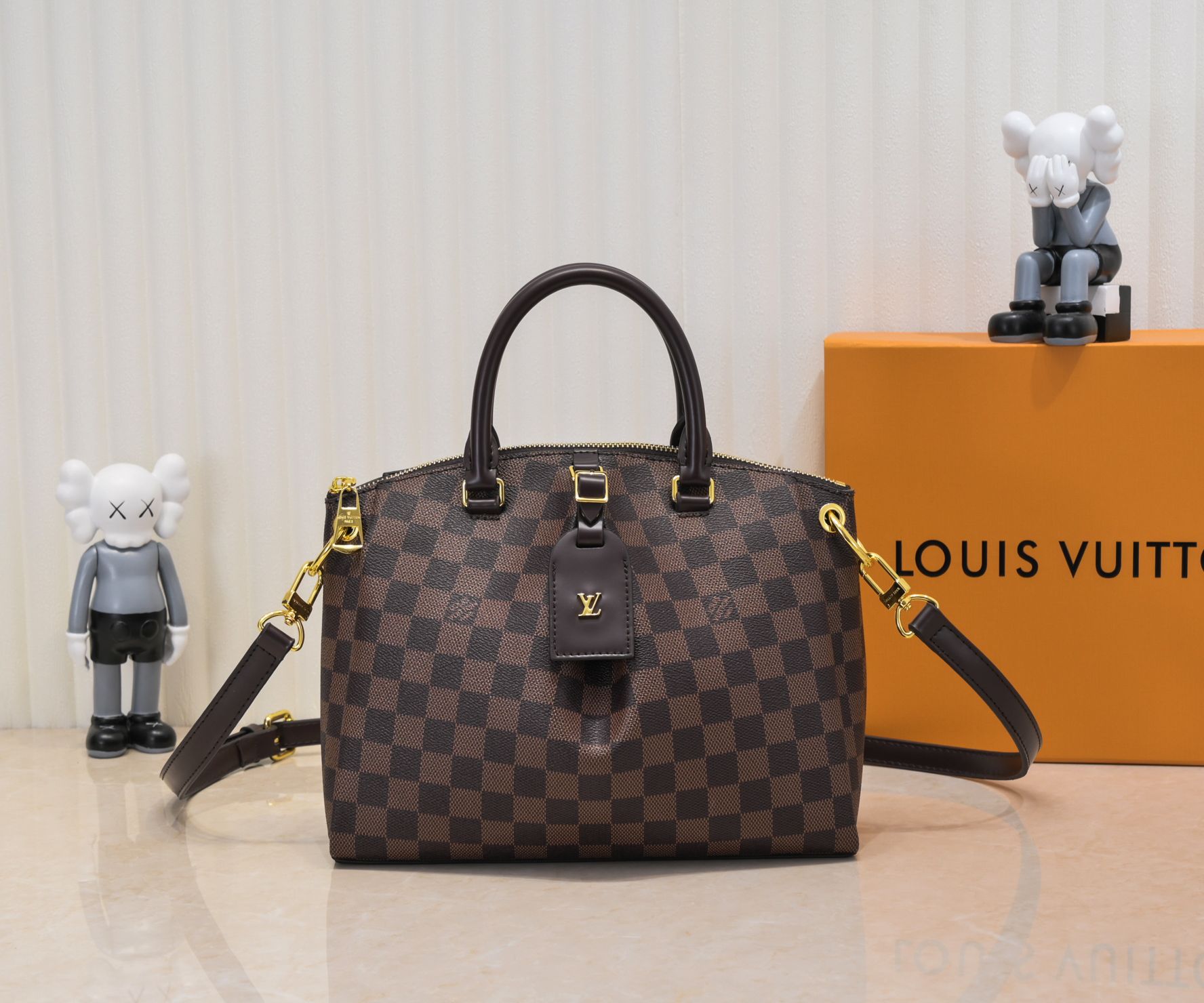 Replica Louis Vuitton Brown Damier Boetie Pm/Mm