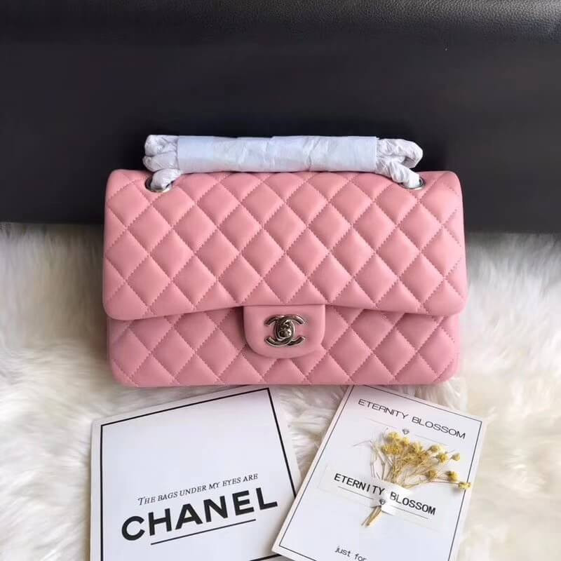 Replica Chanel 1112 Pink Medium Size 2.55 Lambskin Leather Flap Bag