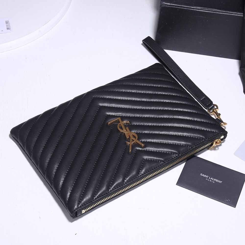 Replica Ysl Monogram Tablet Pouch In Matelasse Leather 1850