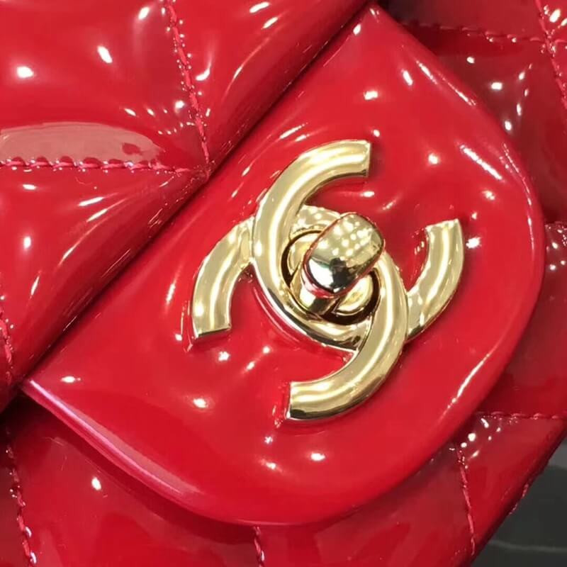 Replica Chanel Pantent Leather 20Cm Classic Flap Bag 1116
