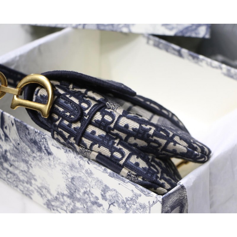 Replica Christian Dior Saddle Denim Canvas Bag M0446