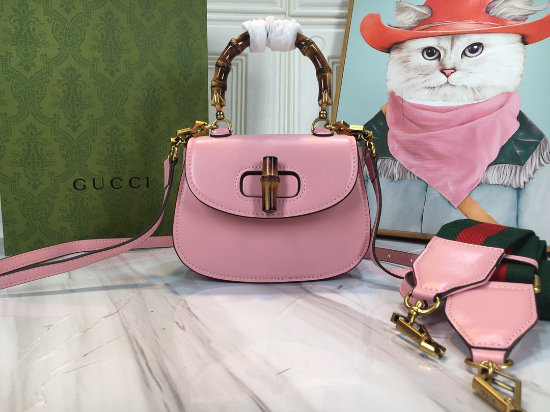Replica Gucci Double G Bamboo 1947 Mini Top Handle Bag