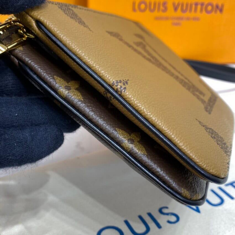 Replica Louis Vuitton Monogram Double Zip Pochette M69203