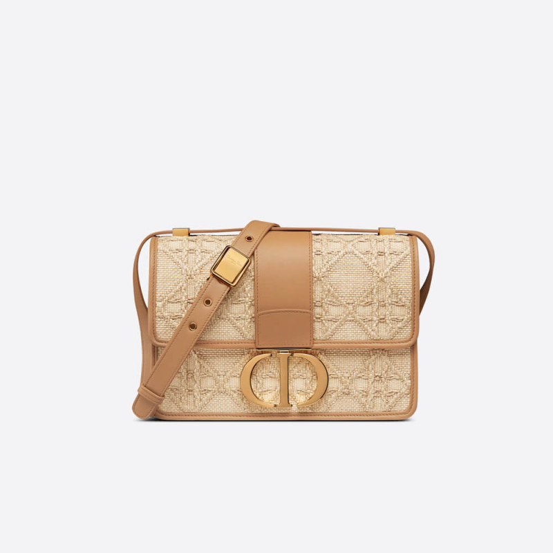 Replica Christian Dior 30 Montaigne Bag Natural Cannage Raffia M9203