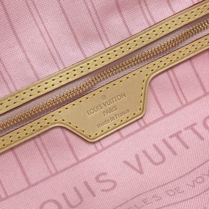 Replica Louis Vuitton Damier Azur Neverfull Pm N41362 Pink