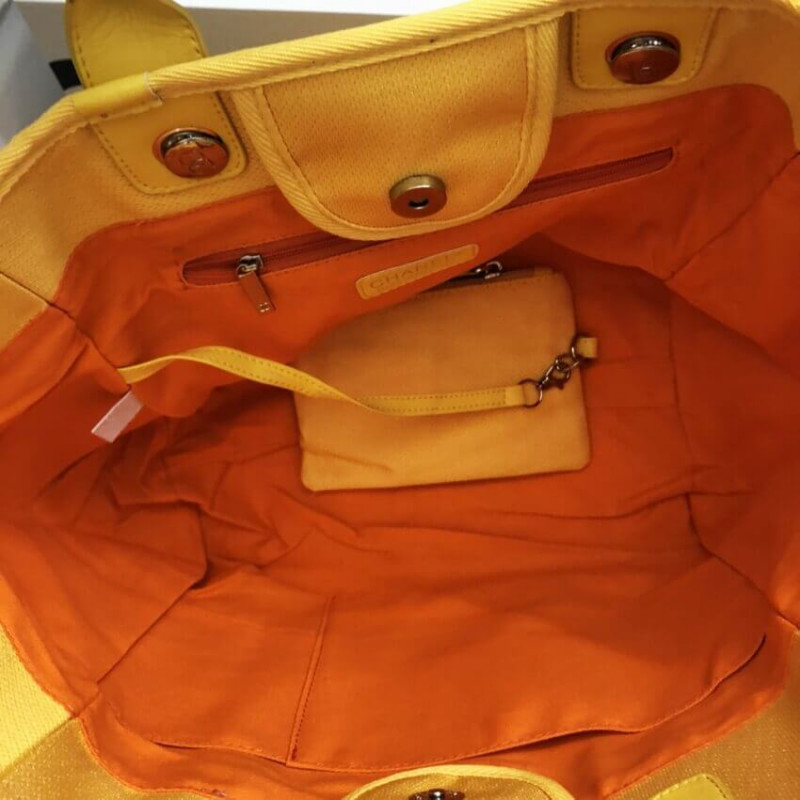 Replica Chanel 21S Deauville Orange Yellow Large Shopping Bag A66941