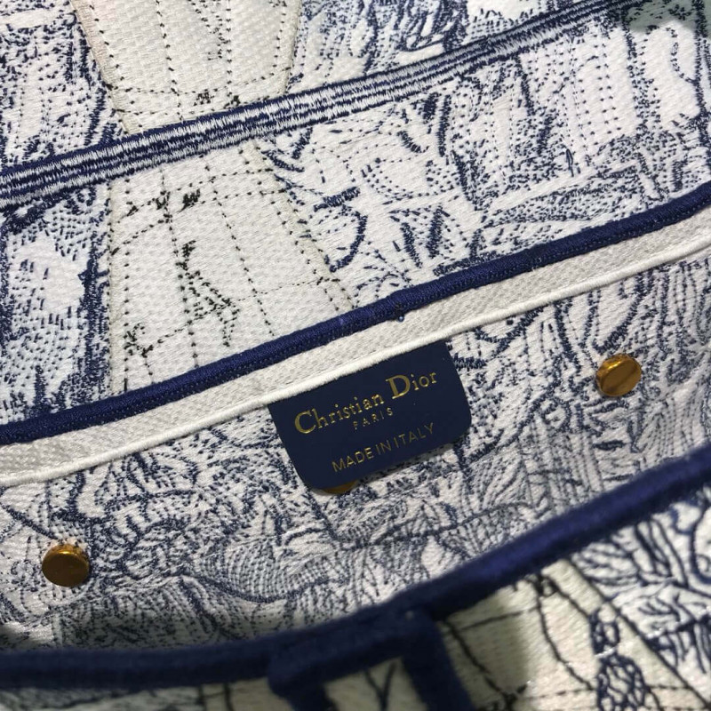 Replica Christian Dior Saddle Bag In Blue Camouflage Embroidery M0446