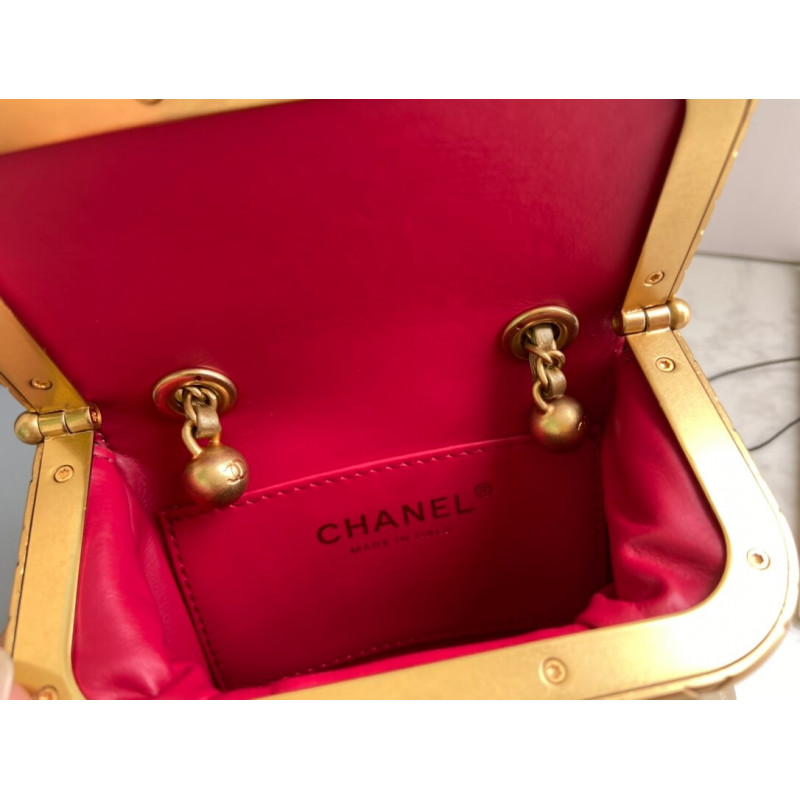 Replica Chanel Small Lambskin Kiss-Lock Bag As1885