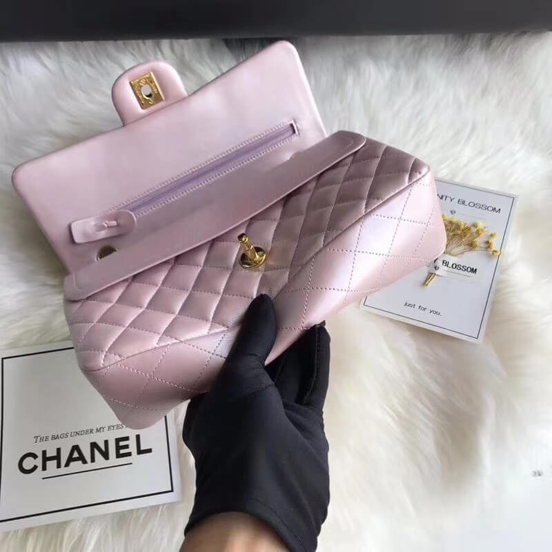 Replica Chanel 1112 Pink Gold Medium Size 2.55 Lambskin Leather Flap Bag