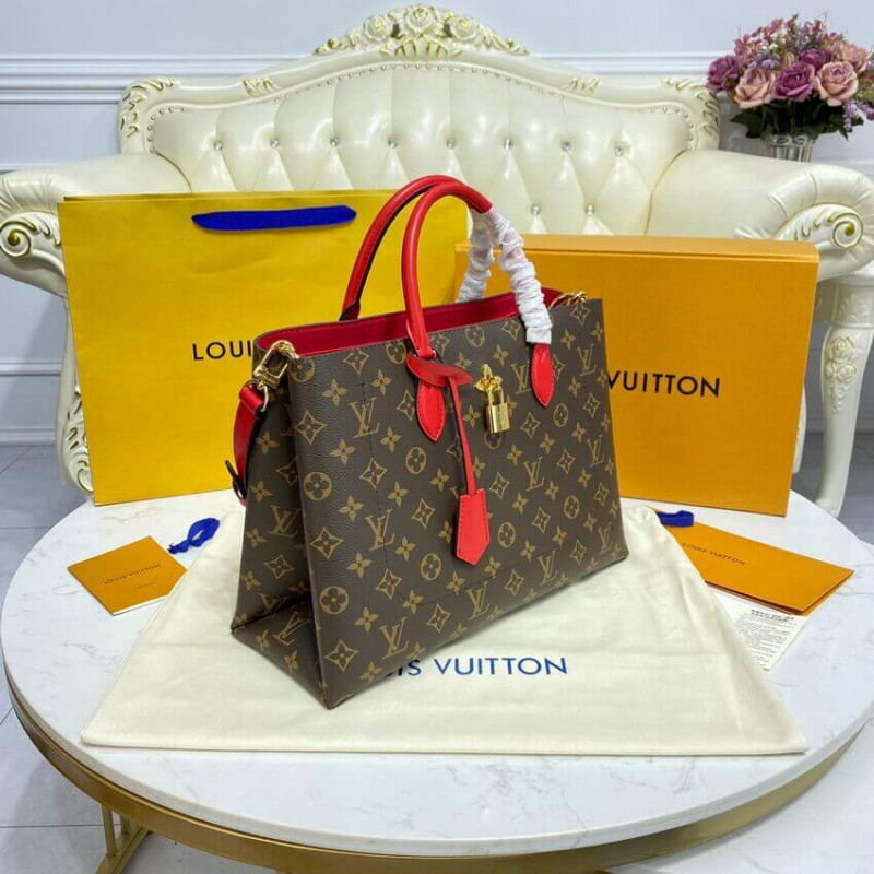 Replica Louis Vuitton Monogram Canvas Flower Tote M43553 Red
