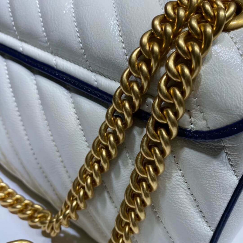 Replica Gucci Gg Marmont Small Shoulder Bag 443497 White