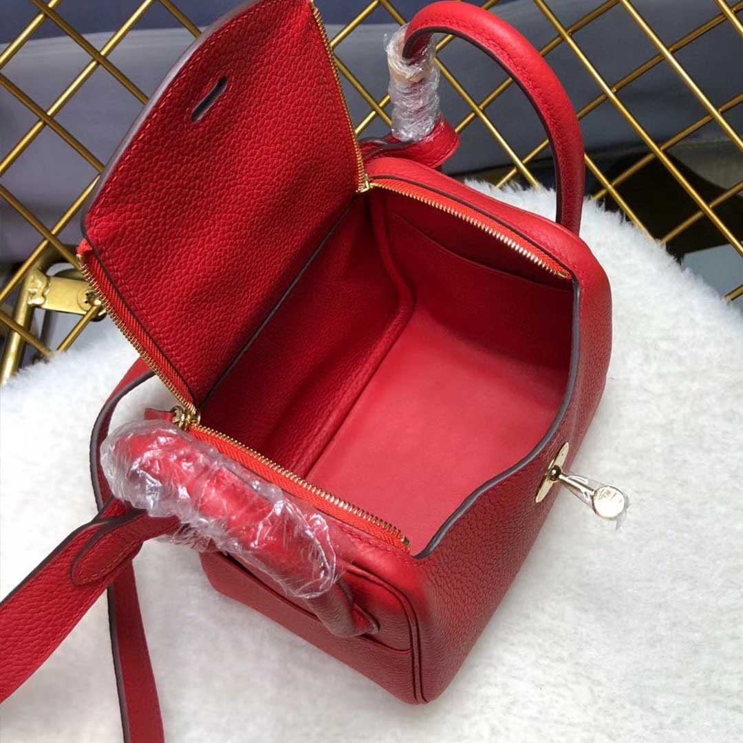 Replica Hermes Aaa-Lindy Mini Bag H079086Ck37 Black/Red/Grey