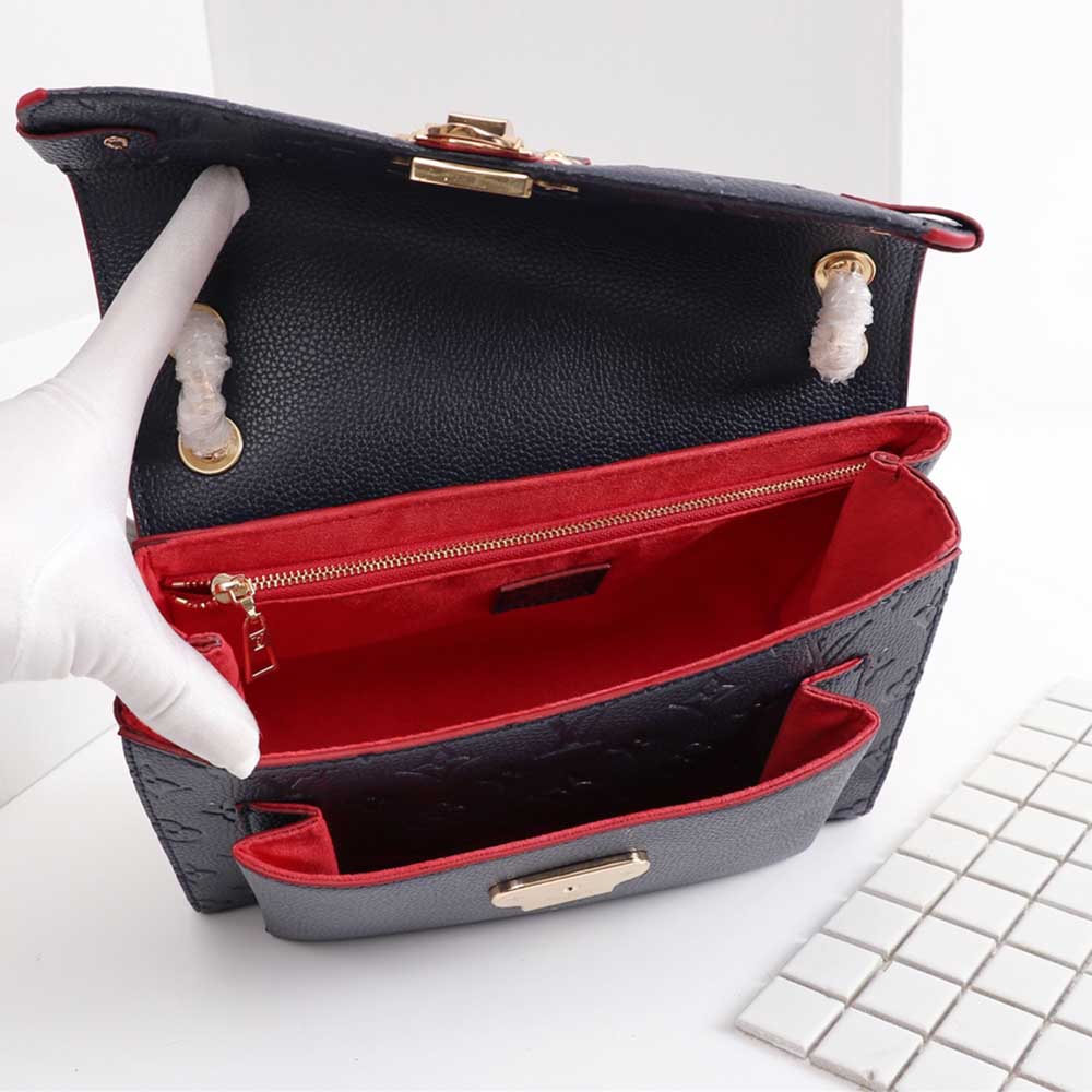 Replica Louis Vuitton Embossed Vavin Pm M43931 Black/Red/Navy