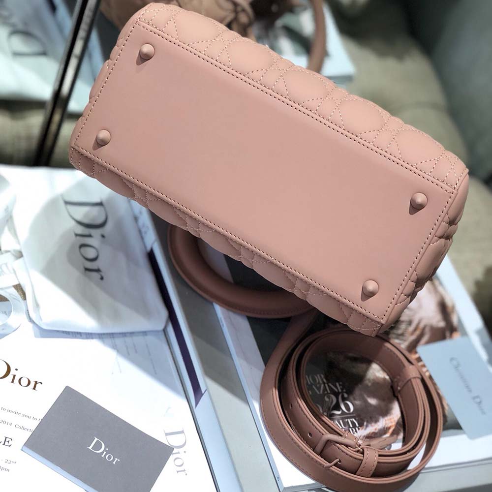 Replica Dior Aaa-Medium Lady Dr Bag Black/Pink/Grey