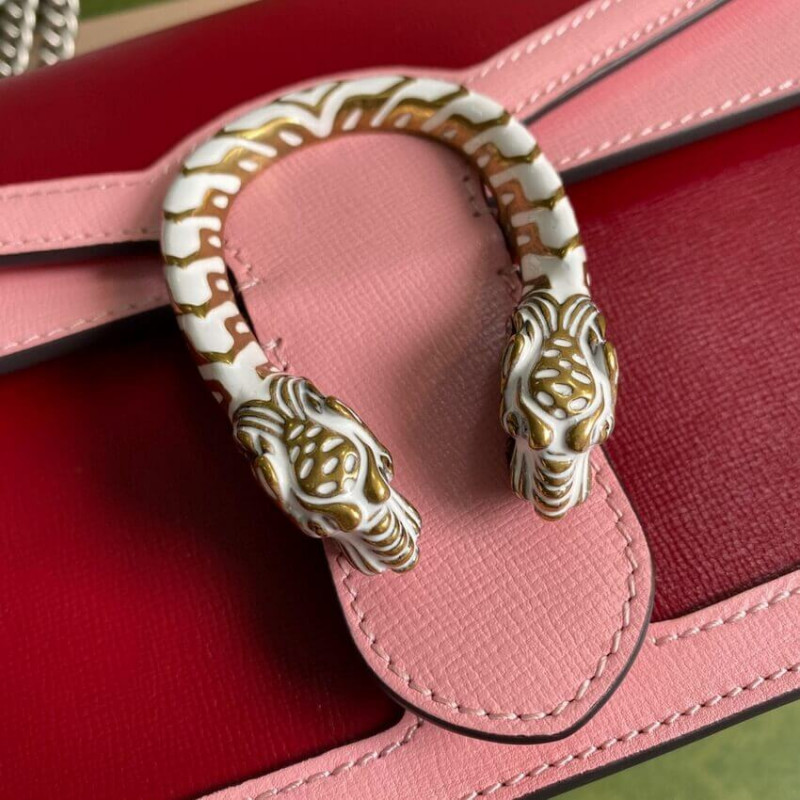 Replica Gucci Dionysus Small Shoulder Bag 400249 Red And Pink Leather