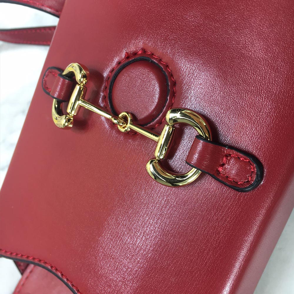 Replica Gucci Horsebit 1955 Mini Bag 625615 Blk/Red/Brown