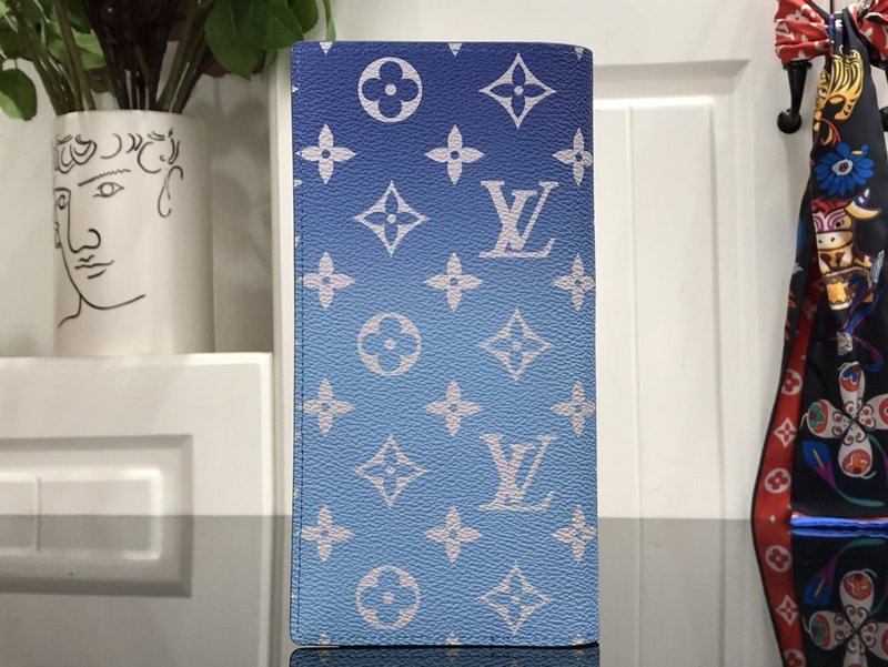 Replica Louis Vuitton Brazza Wallet Blue Sky