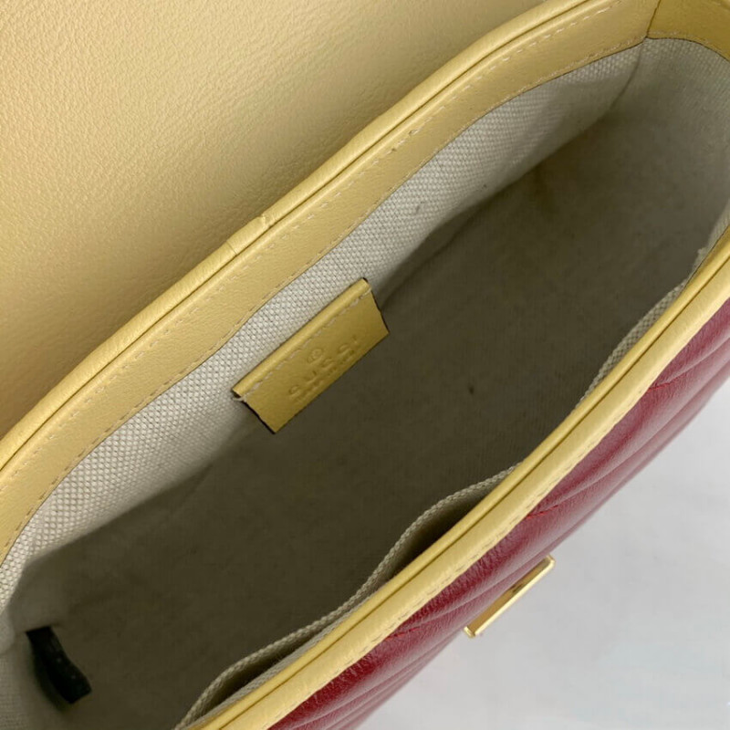 Replica Gucci Gg Marmont Mini Bag 583571 Blue And Red Leather