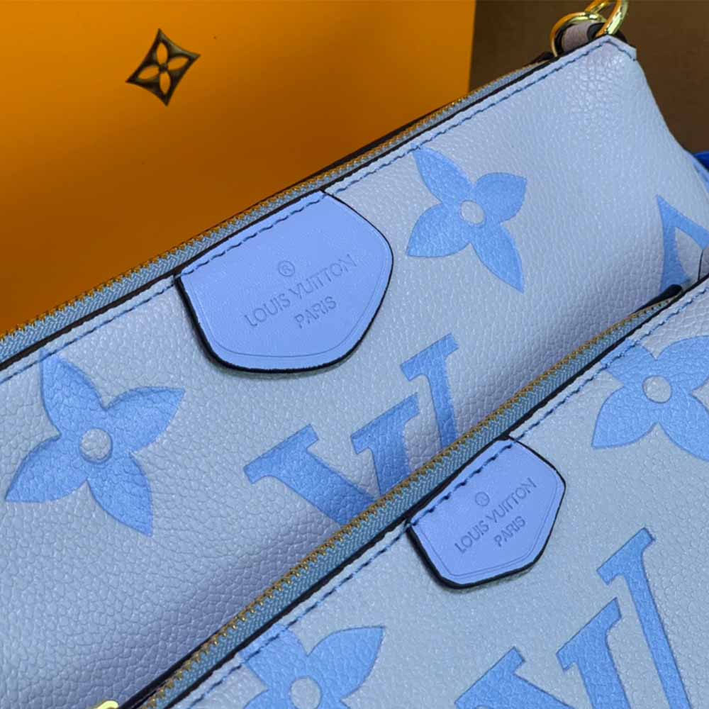 Replica Louis Vuitton Multi Pochette Accessoires-M44823 Pink/Blue/Beige