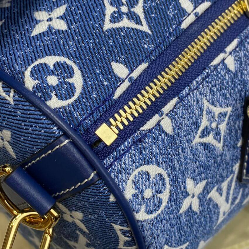 Replica Louis Vuitton Monogram Jacquard Denim Speedy Bandouliere 25 M59609