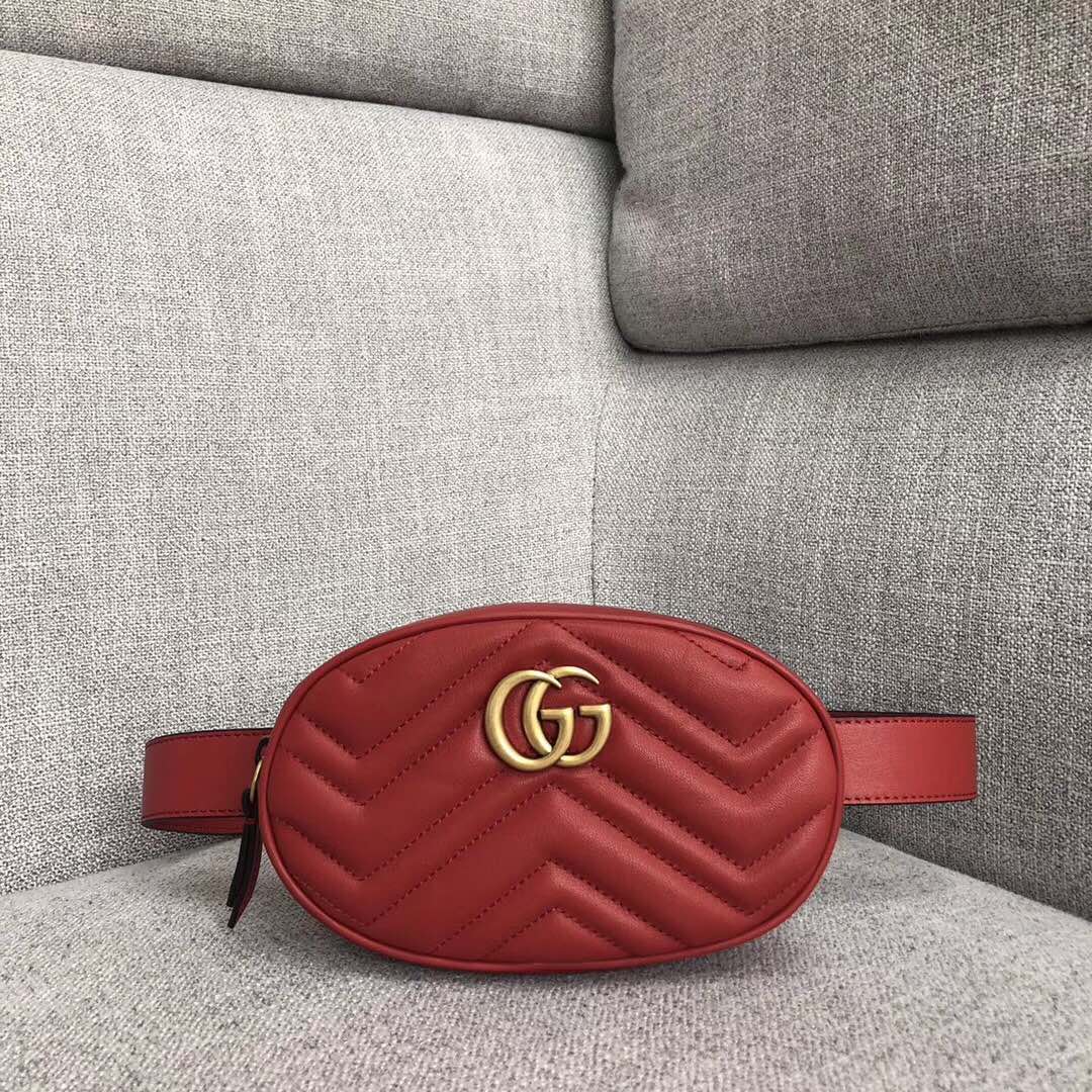 Replica Gucci Marmont Matelasse Leather Belt Bag