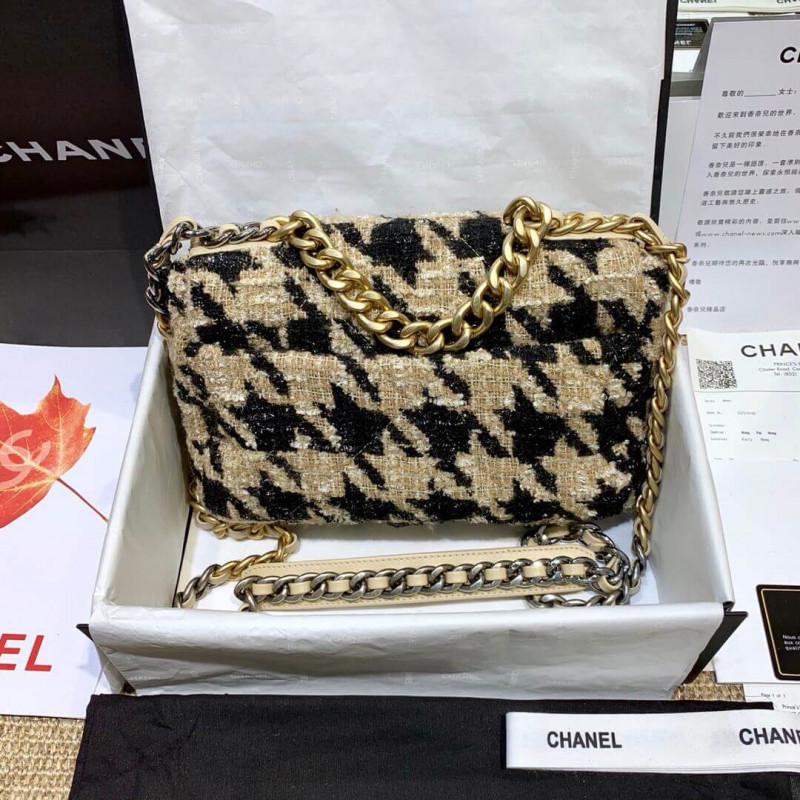 Replica Chanel 19 Tweed Maxi Flap Bag As1160