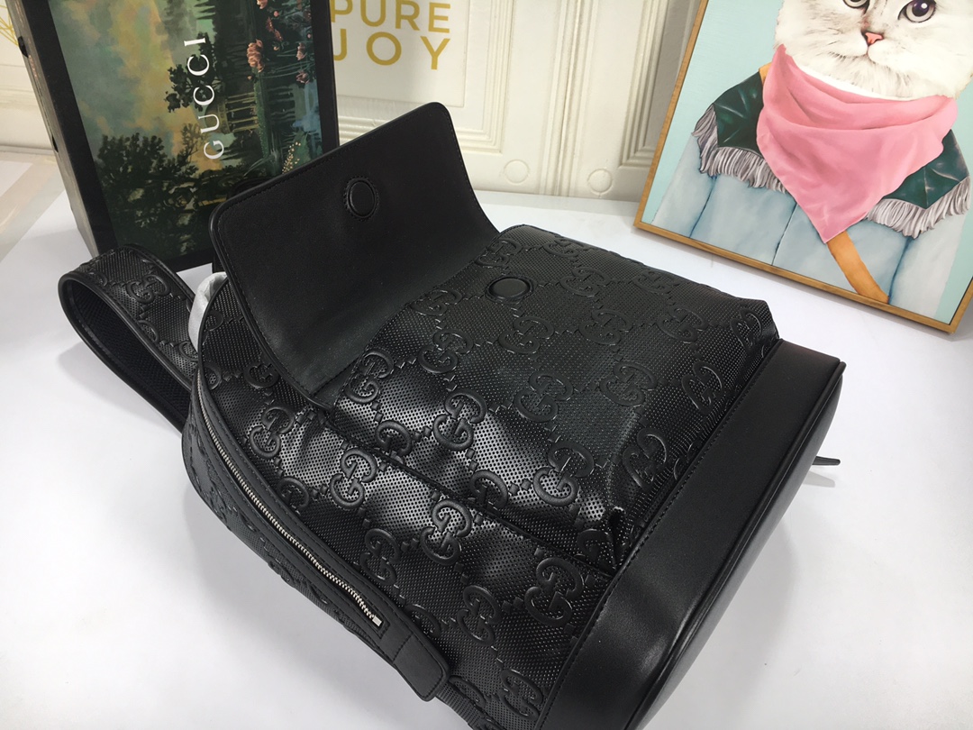 Replica Gucci Double G Embossed Backpack