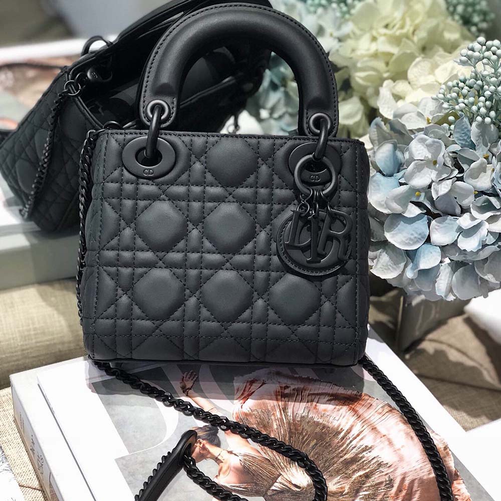 Replica Dior Aaa-Mini Lady Dr Bag Pure-Black/Pink/Grey