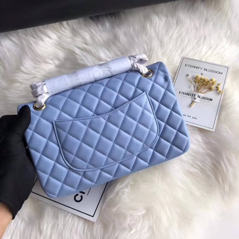 Replica Chanel 1112 Blue Medium Size 2.55 Lambskin Leather Flap Bag