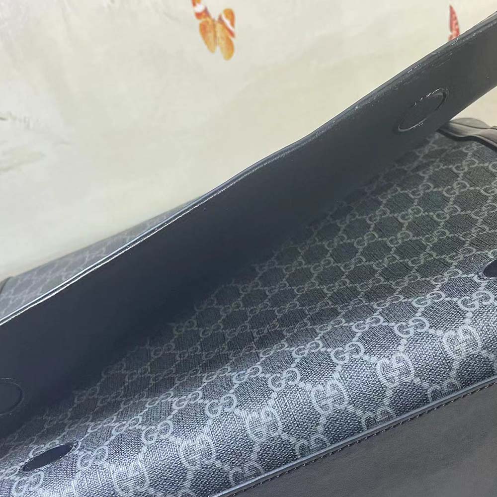 Replica Gucci Gg Supreme Diaper Bag Grey/Black 495909