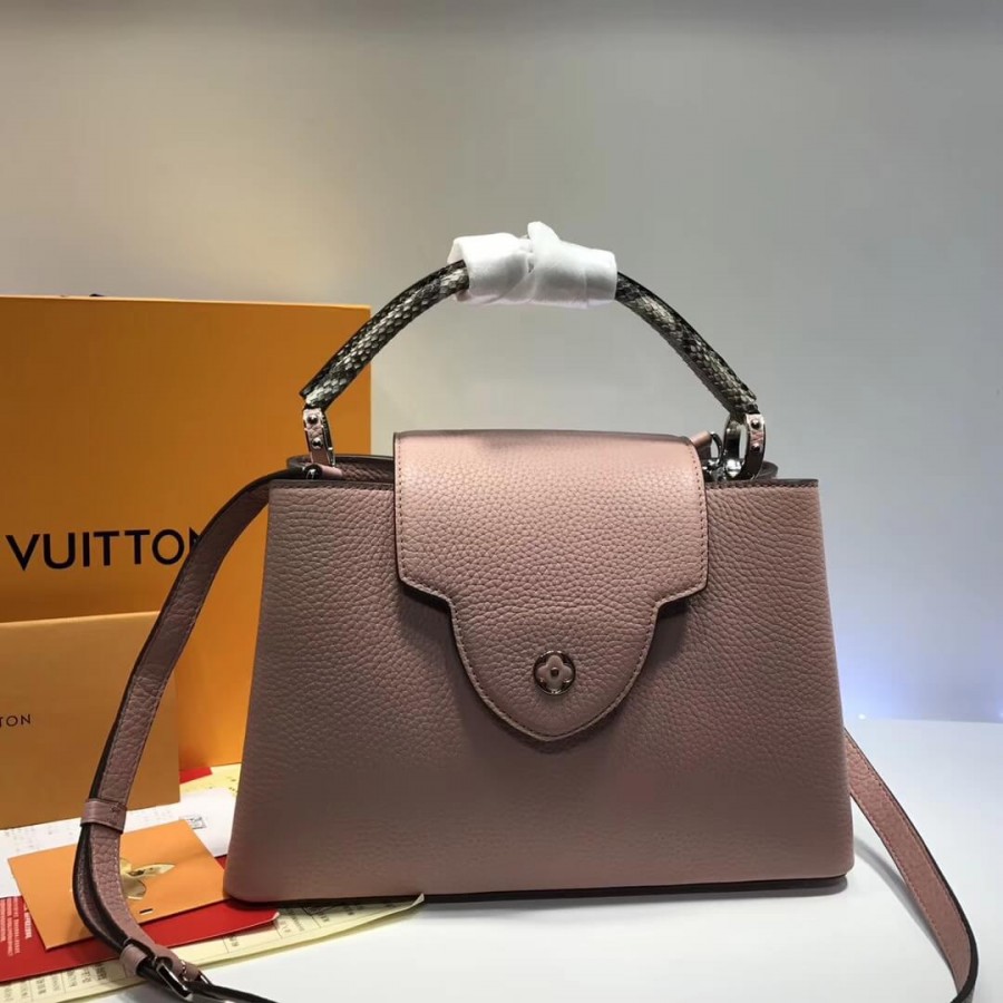 Replica Louis Vuitton Taurillon Leather And Python Capucines Bb N92039