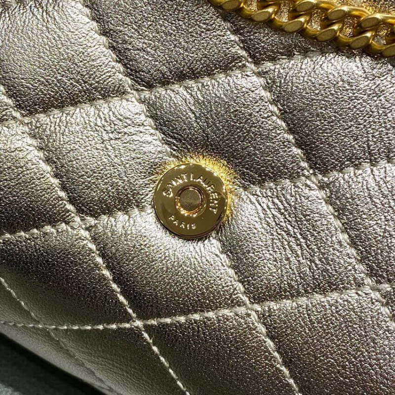 Replica Saint Laurent Nolita Mini Leather Shoulder Bag 672738 Champagne Gold