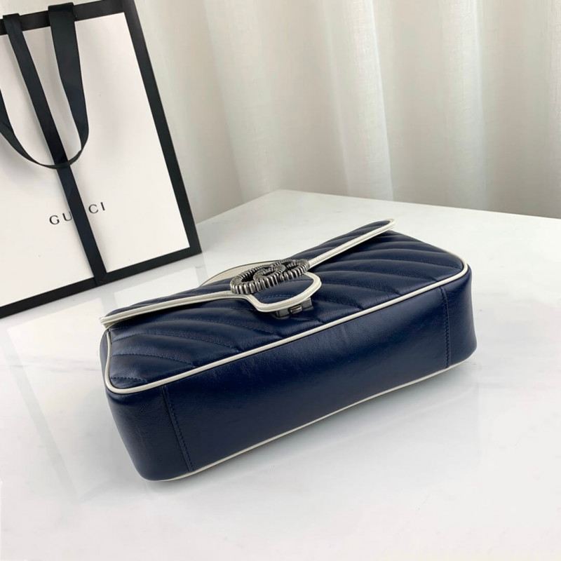 Replica Gucci Gg Marmont Small Shoulder Bag 443497 Blue