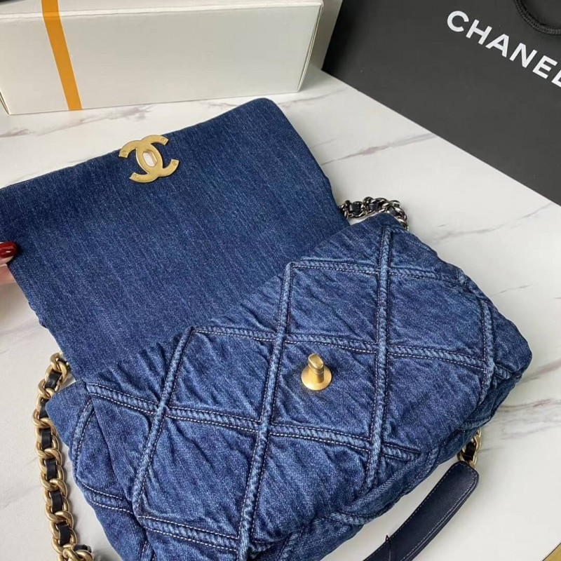 Replica Chanel 19 Large Flap Bag As1161 Denim