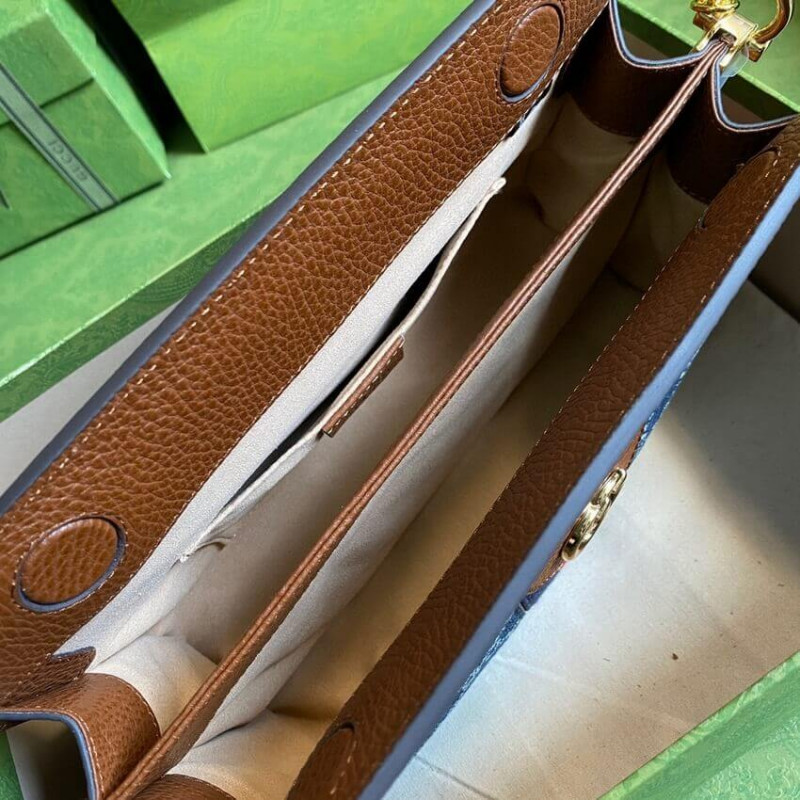 Replica Gucci Ophidia Gg Small Shoulder Bag 503877 In Blue Demin