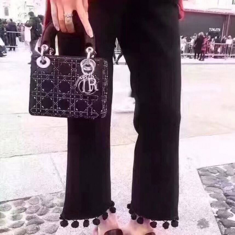 Replica Christian Dior Rhinestones Mini Lady Dior Bag M0500