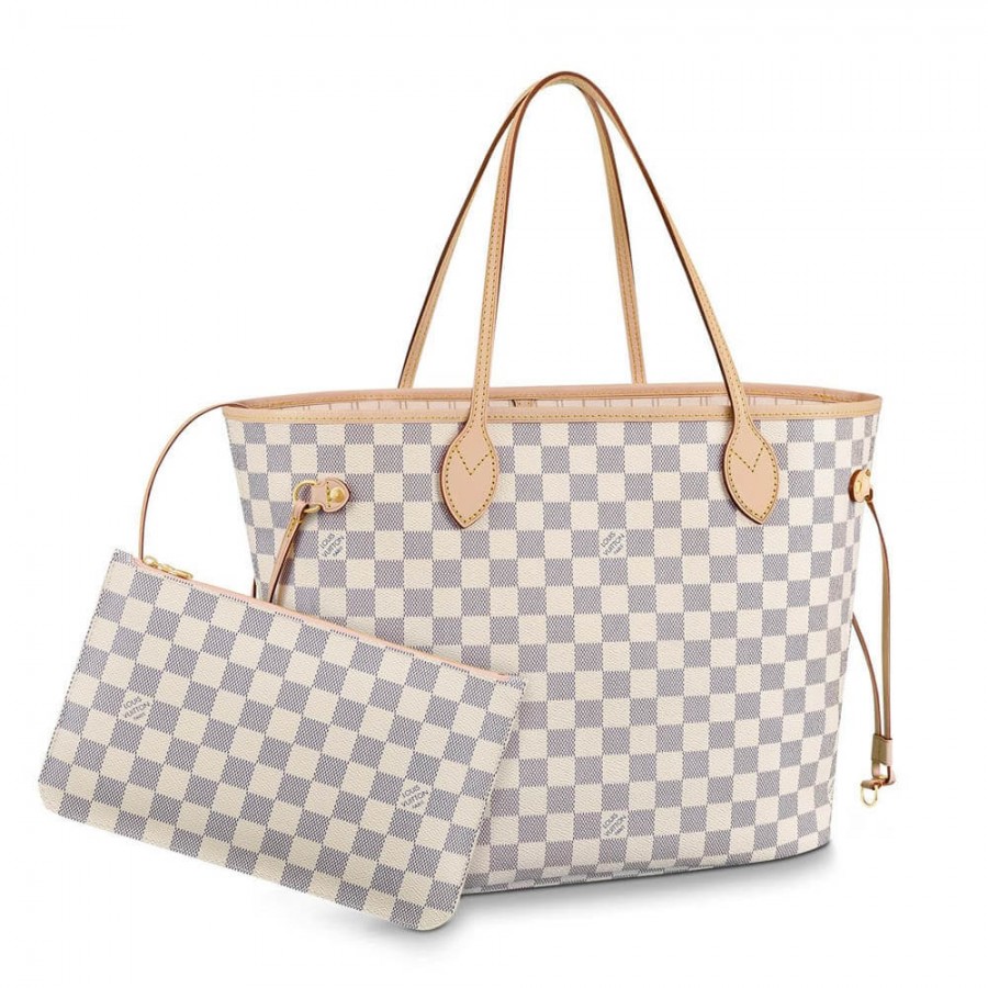 Replica Louis Vuitton Damier Azur Canvas Neverfull Mm N41361
