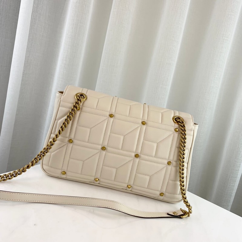 Replica Gucci Gg Marmont Matelasse Shoulder Bag With Studs 443496